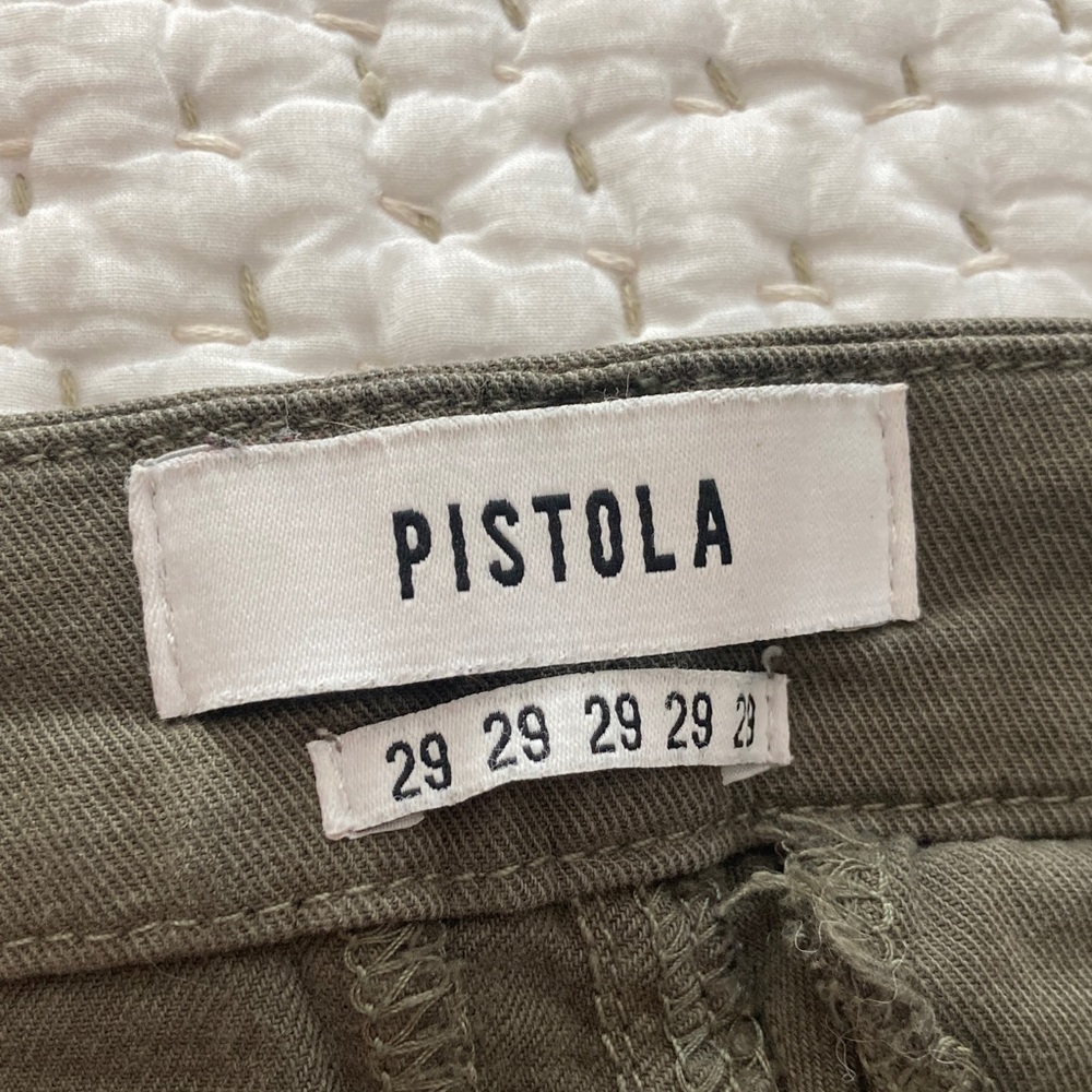 Pistola Olive Green Mossy Red Navy Stripe Ankle Jeans Womens Sz 29 Cotton Blend - Picture 2 of 8